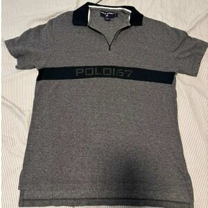 Polo Sport Ralph Lauren Gray Polo67 Short Sleeve‎ 1/4 Zip Polo Shirt